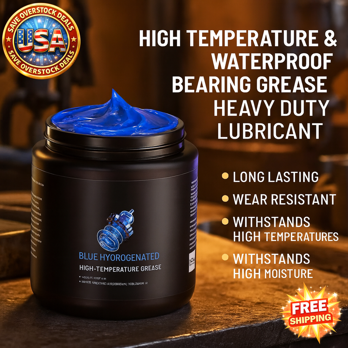 Heavy Duty Waterproof Bearing Grease for Wheel Bearings & Machinery
