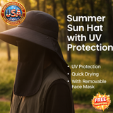 UV Protection Bucket Hat with Neck Flap for Men & Women - Outdoor Fishing & Hiking