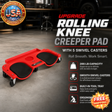 Rolling Knee Creeper Pad with Tool Tray and Swivel Casters