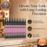 Black Liquid Eyeliner 12-Pack, Long-Lasting & Waterproof