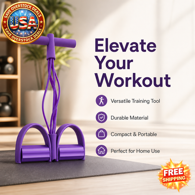 6-Tube Resistance Bands for Fitness and Yoga Exercises