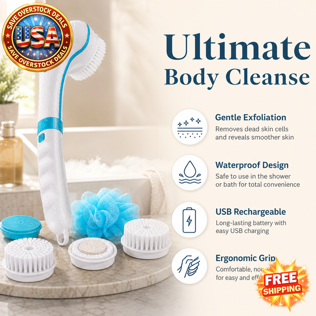 Electric Bath Brush - 5 In 1 Silicone Exfoliating Tool