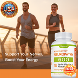 Neuropathy Support Supplement 600mg - Nervous System & Brain Function Aid