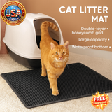 Cat Litter Mat Double Layer Waterproof Non-Slip Washable 15" Pad