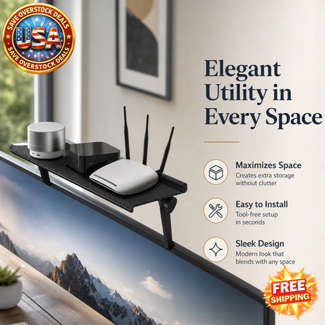 Wireless Router and Set-top Box Storage Rack for Screens