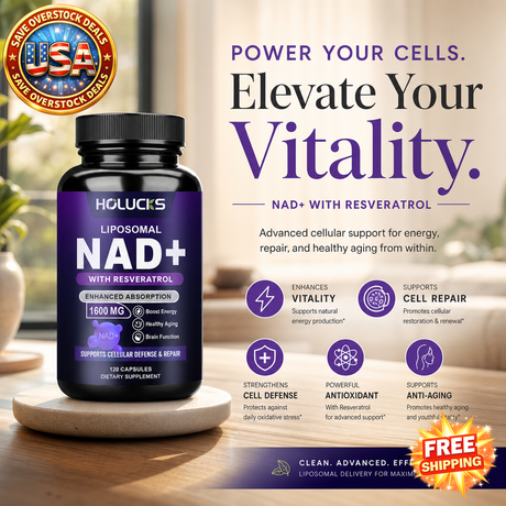 NAD+ Supplement with Resveratrol for Anti-Aging & Energy