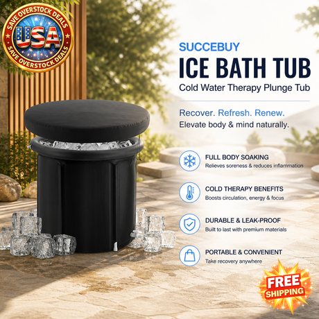 Portable Ice Bath Tub for Cold Water Therapy - Inflatable