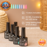 7pc Nail Gel Polish Set for DIY Nail Art and Decoration