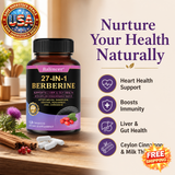 27-IN-1 Berberine Capsules with Ceylon Cinnamon and Milk Thistle