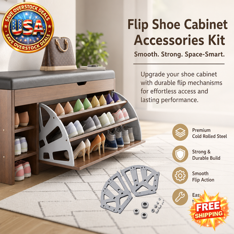 Stainless Steel Flip Shoe Cabinet Accessories for Home Storage