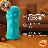 Super Soft Pet Finger Toothbrush for Dogs & Cats - Nontoxic Silicone