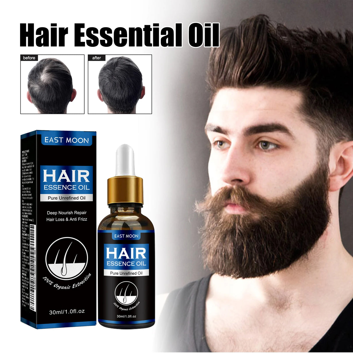 Men's Hair Essence 30ml - Nourishing & Moisturizing Scalp Treatment