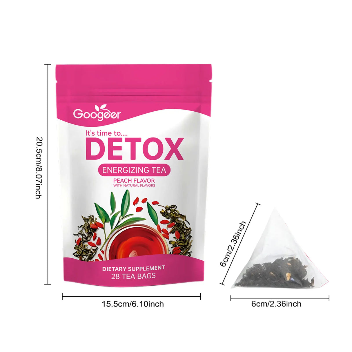 Herbal Detox Tea for Daily Routines, 28pcs, Convenient Format