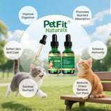 PetFit Naturals 2oz Liquid Cat Vitamins with Probiotics and Omega-3