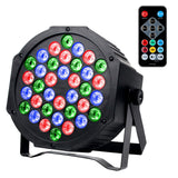 RGB LED Par Lights 36W 9 Modes Sound Activated Remote Control for Events