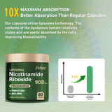 Nicotinamide Riboside Supplement with Resveratrol & Quercetin - 80 Capsules