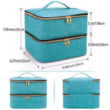 Nail Polish Organizer Tote Bag Double Layer Cosmetic Storage for Women
