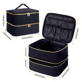 Nail Polish Organizer Tote Bag Double Layer Cosmetic Storage for Women