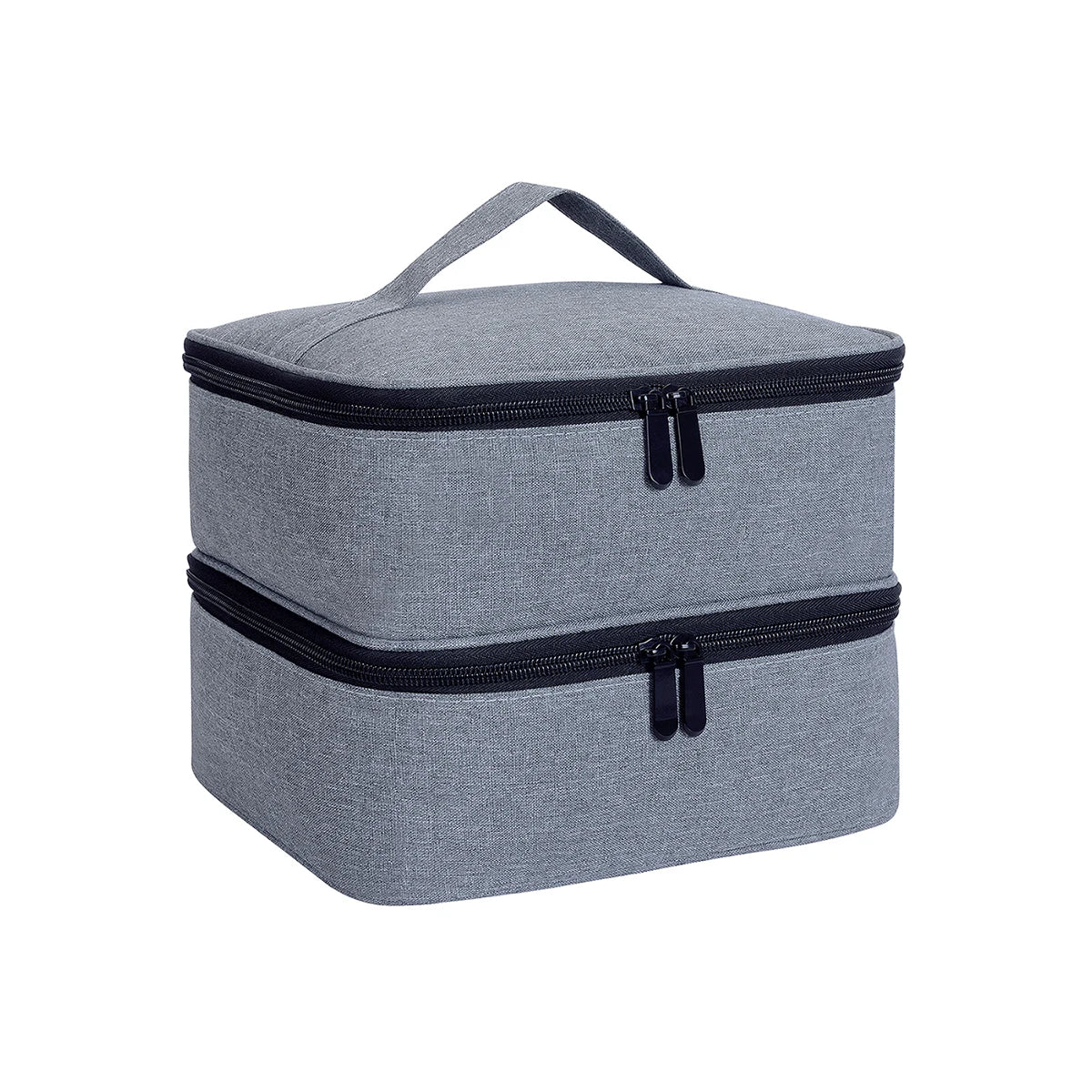 Nail Polish Organizer Tote Bag Double Layer Cosmetic Storage for Women