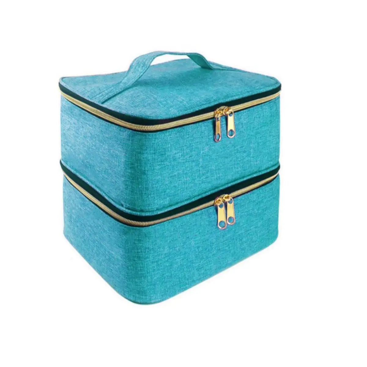 Nail Polish Organizer Tote Bag Double Layer Cosmetic Storage for Women