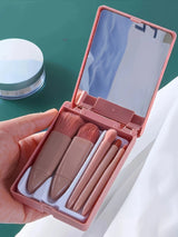 Pink Makeup Brush Kit | 5-Piece Professional Synthetic Brushes Set