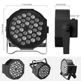 RGB LED Par Lights 36W 9 Modes Sound Activated Remote Control for Events