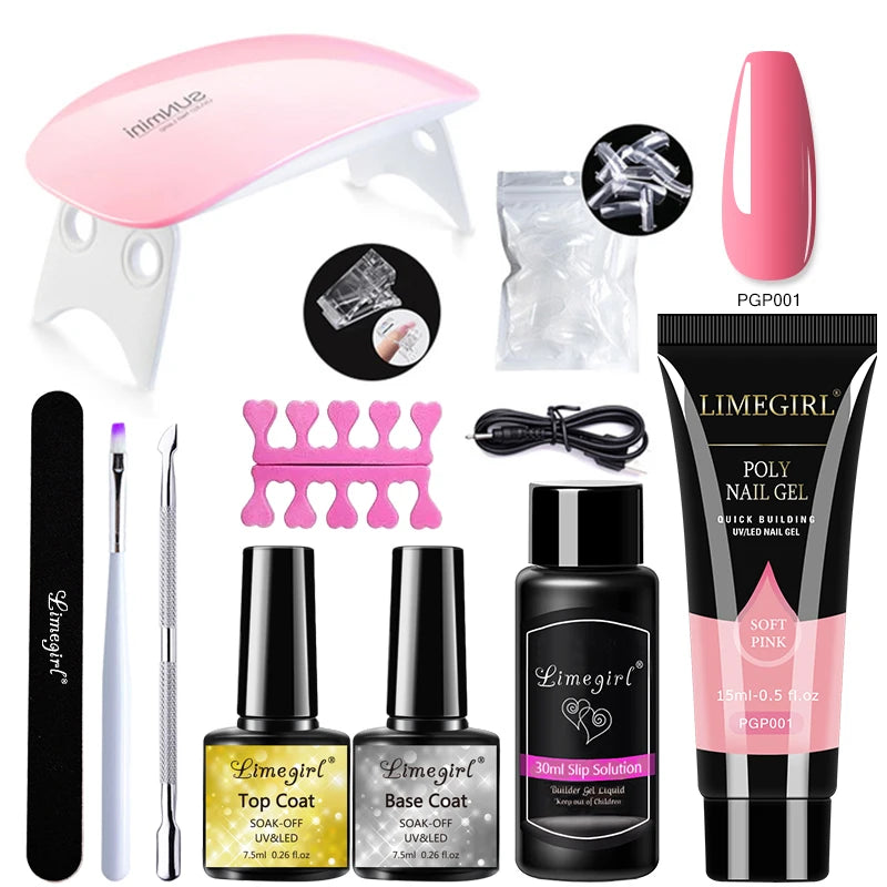 Nail Set with Lamp & Drill Machine - Complete Manicure Kit