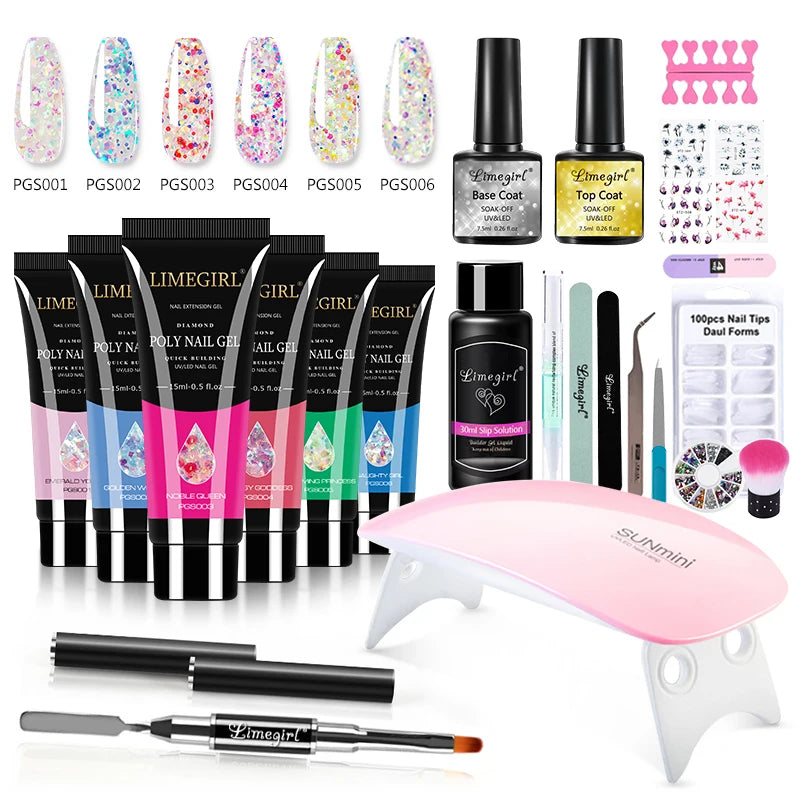 Nail Set with Lamp & Drill Machine - Complete Manicure Kit