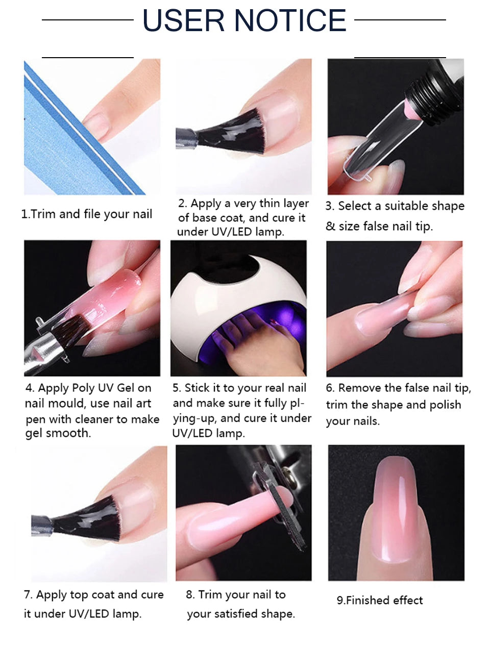Nail Set with Lamp & Drill Machine - Complete Manicure Kit