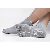 Men's Cotton Breathable Non-Slip Pilates Yoga Socks - 5 Toe Design