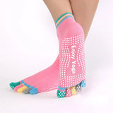 Colorful Yoga Socks for Women | Anti-Slip | Breathable Cotton | 1 Pair