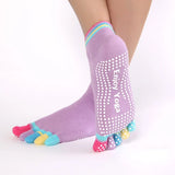 Colorful Yoga Socks for Women | Anti-Slip | Breathable Cotton | 1 Pair