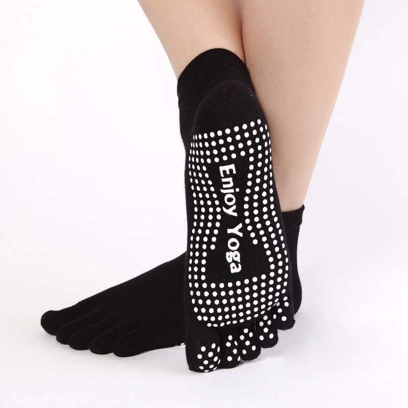 Colorful Yoga Socks for Women | Anti-Slip | Breathable Cotton | 1 Pair
