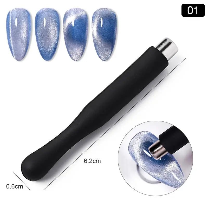Magnetic Nail Art Tool 6-in-1 for Glitter Effect Manicure Design