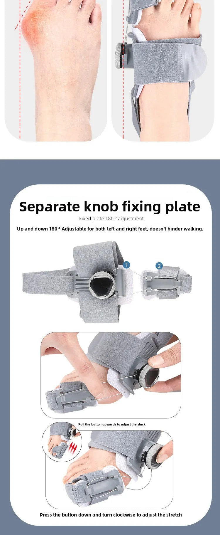 Hallux Valgus Corrector for Bunions - Toe Separator Foot Care Device