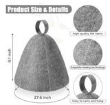 Thick Wool Sauna Hat for Hair Drying | Shower Cap | Bathroom Accessory