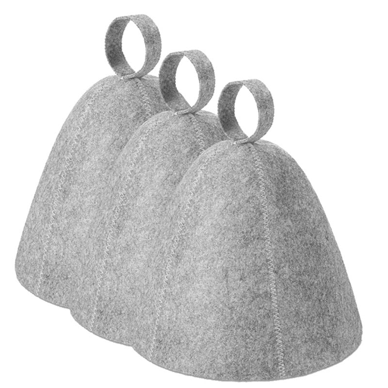 Thick Wool Sauna Hat for Hair Drying | Shower Cap | Bathroom Accessory