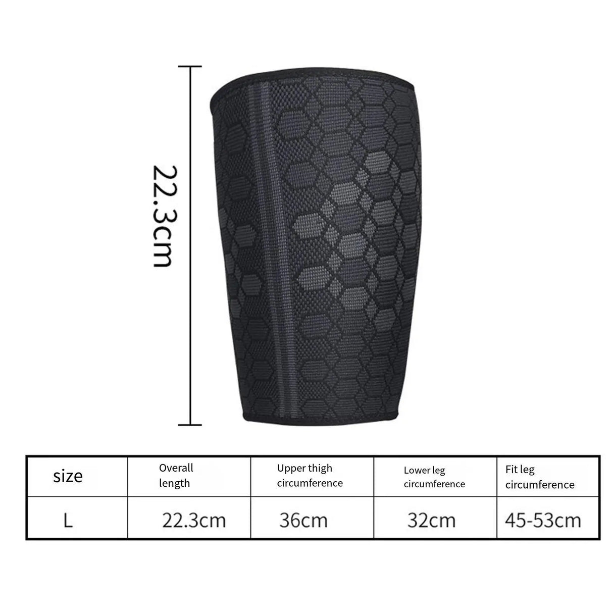 Thigh Compression Sleeve for Hamstring Support - Non-Slip Leg Sleeve