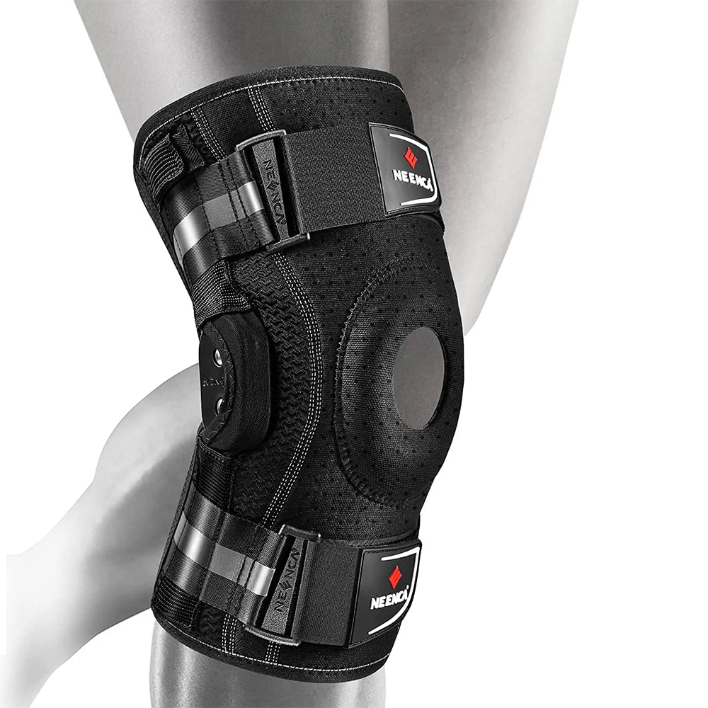 NEENCA Hinged Knee Brace with Side Stabilizers - Adjustable Support & Comfort