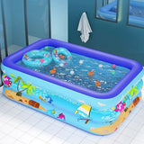 Large Inflatable Family Swimming Pool for Outdoor Fun and Relaxation