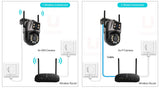 4K HD Wifi PTZ Camera 8MP Dual Lens Outdoor AI Auto Tracking Surveillance