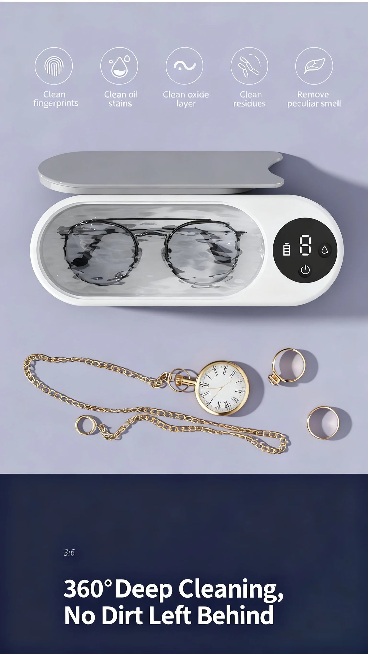 High-Frequency Glasses Cleaner - Wireless Multi-Purpose Cleaning Machine