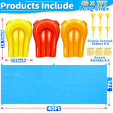 Extra Long Heavy Duty Lawn Water Slide with 3 Bodyboards