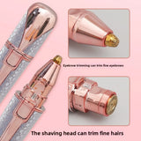 Electric Eyebrow Trimmer Rechargeable Painless Facial Hair Remover for Women