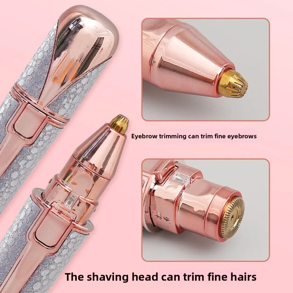 Electric Eyebrow Trimmer Rechargeable Painless Facial Hair Remover for Women