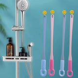 Comfort Silicone Brush Long Handle Soft Rubber Toe Gap Brush for Foot Care