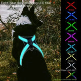 Color Changing LED Light Pet Collar with 8 Gears - Explosion-Proof Traction