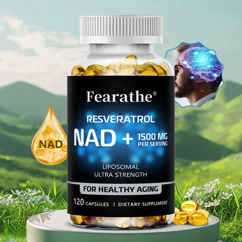 NAD+ Boost with Resveratrol 120 Capsules - Cellular Vitality & Energy Support