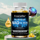 NAD+ Boost with Resveratrol 120 Capsules - Cellular Vitality & Energy Support