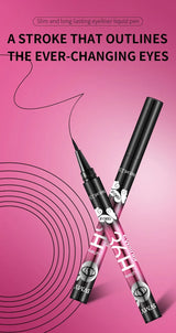 Black Liquid Eyeliner 12-Pack, Long-Lasting Waterproof Makeup Set